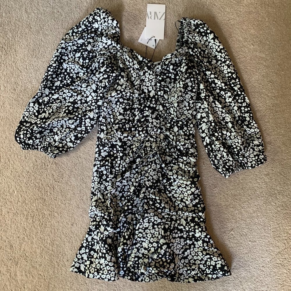 ZARA Floral Mini Dress - Picture 2 of 4